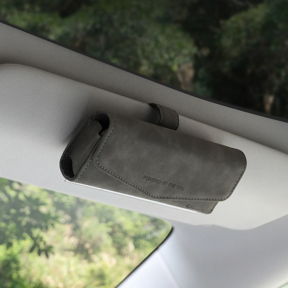 Suede Magnetic Closure Visor Sunglasses Case for Model 3/Y - Image 7
