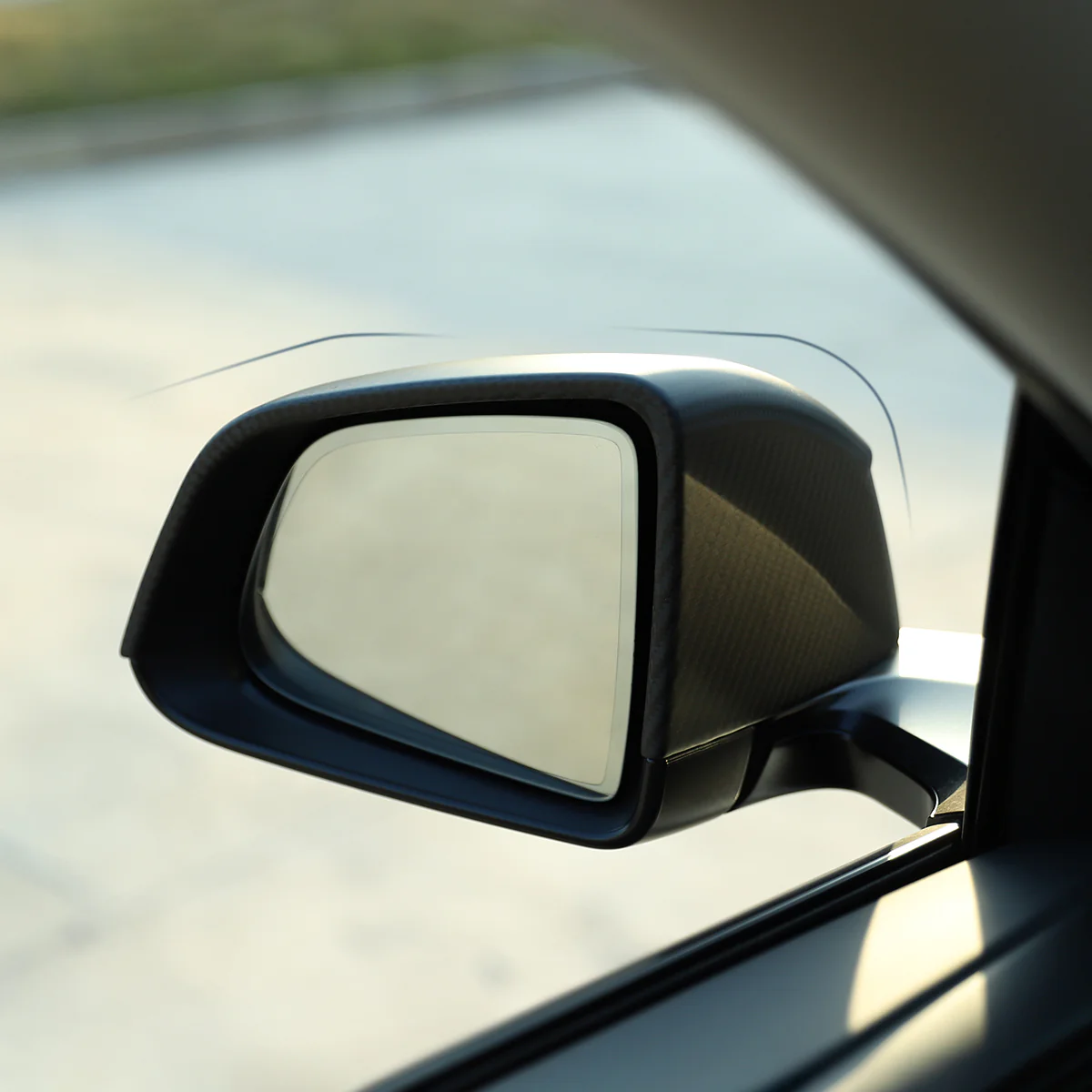 Carbon Fiber Side View Mirror Covers for Model Y - Image 3