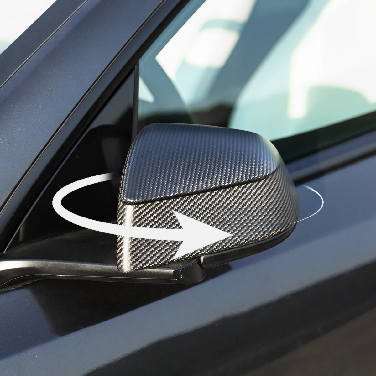 Carbon Fiber Side View Mirror Covers for Model Y - Image 5