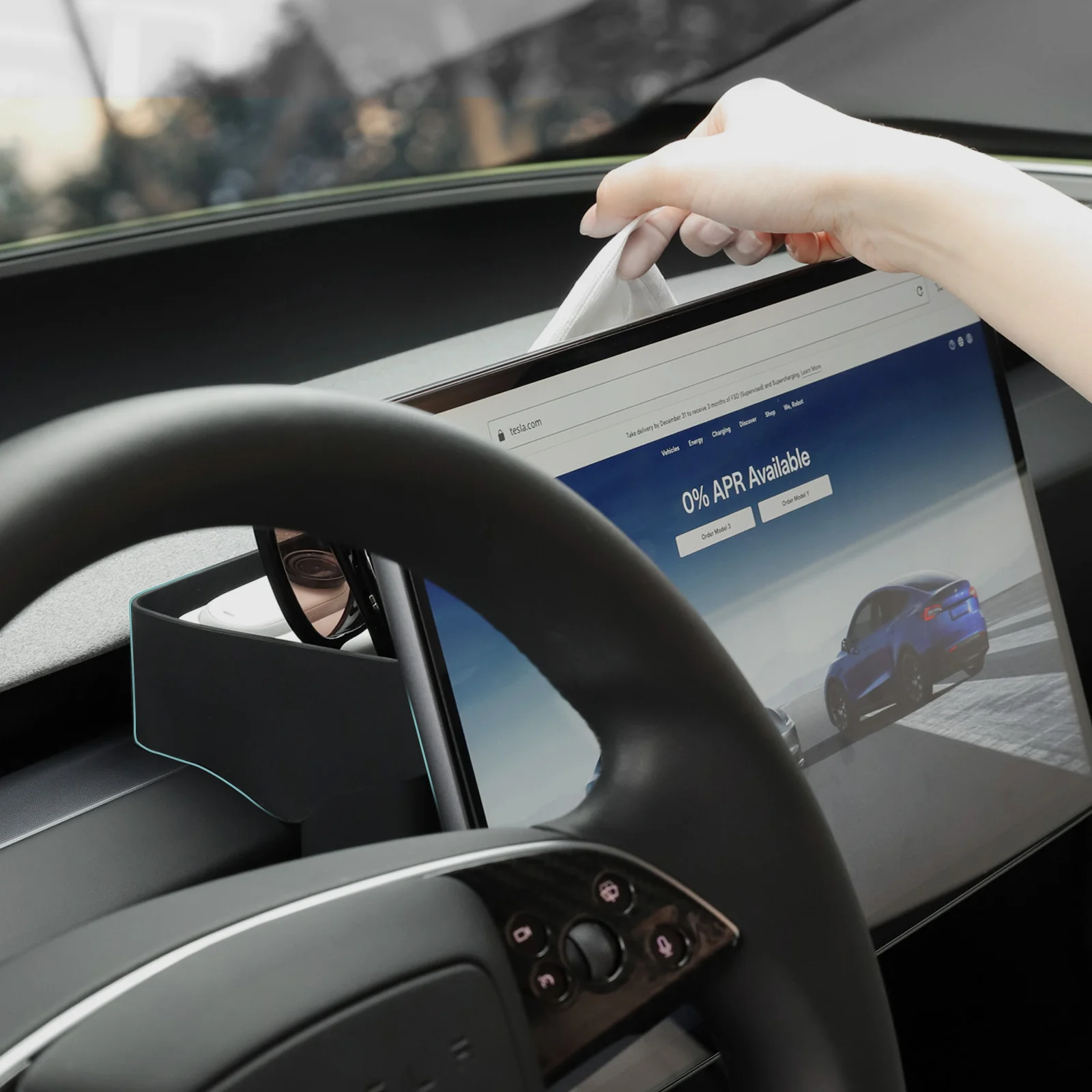 Behind Screen Dashboard Storage Tray for Model 3/Y - Image 3