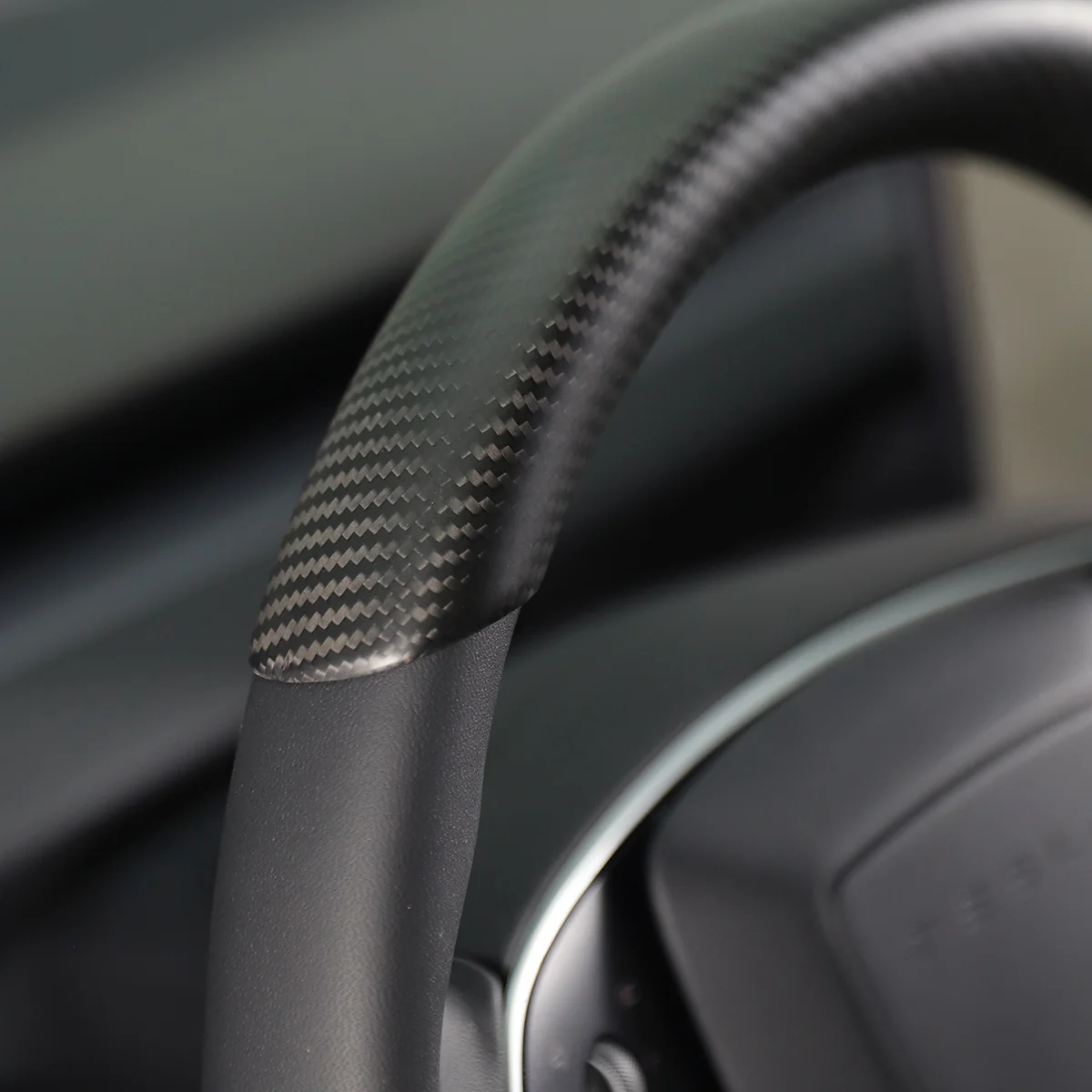 Real Carbon Fiber Steering Wheel Cover for Model 3/Y (Set of Two) - Image 7