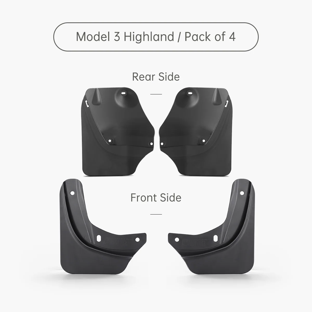 Mud Flaps Splash Guards for Model 3(Set of 4) - Image 11
