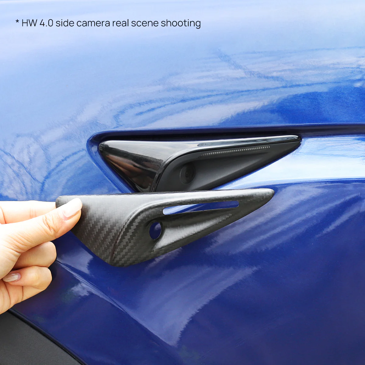 Real Carbon Fiber Side Camera Cover for Model 3/Y - Image 13