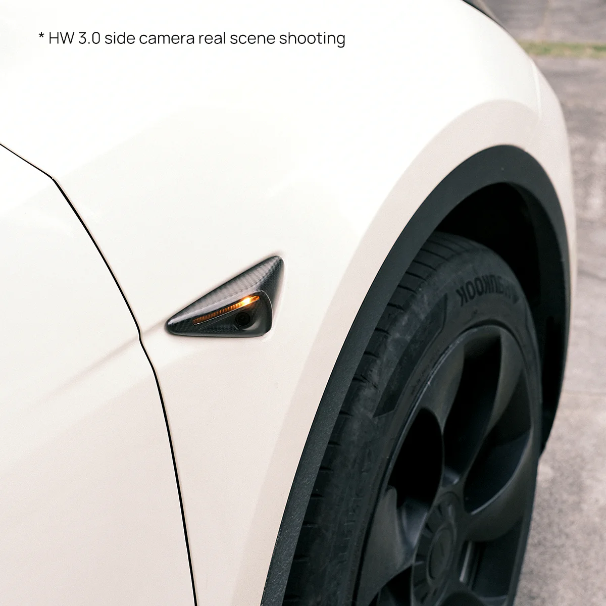 Real Carbon Fiber Side Camera Cover for Model 3/Y - Image 3