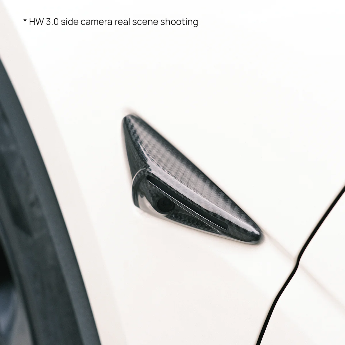 Real Carbon Fiber Side Camera Cover for Model 3/Y - Image 4