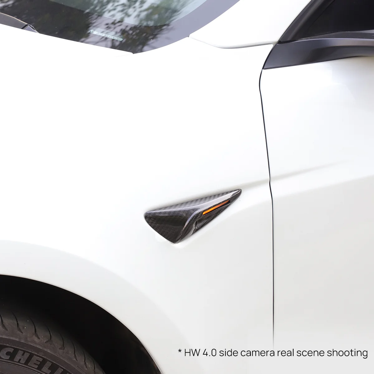 Real Carbon Fiber Side Camera Cover for Model 3/Y - Image 6