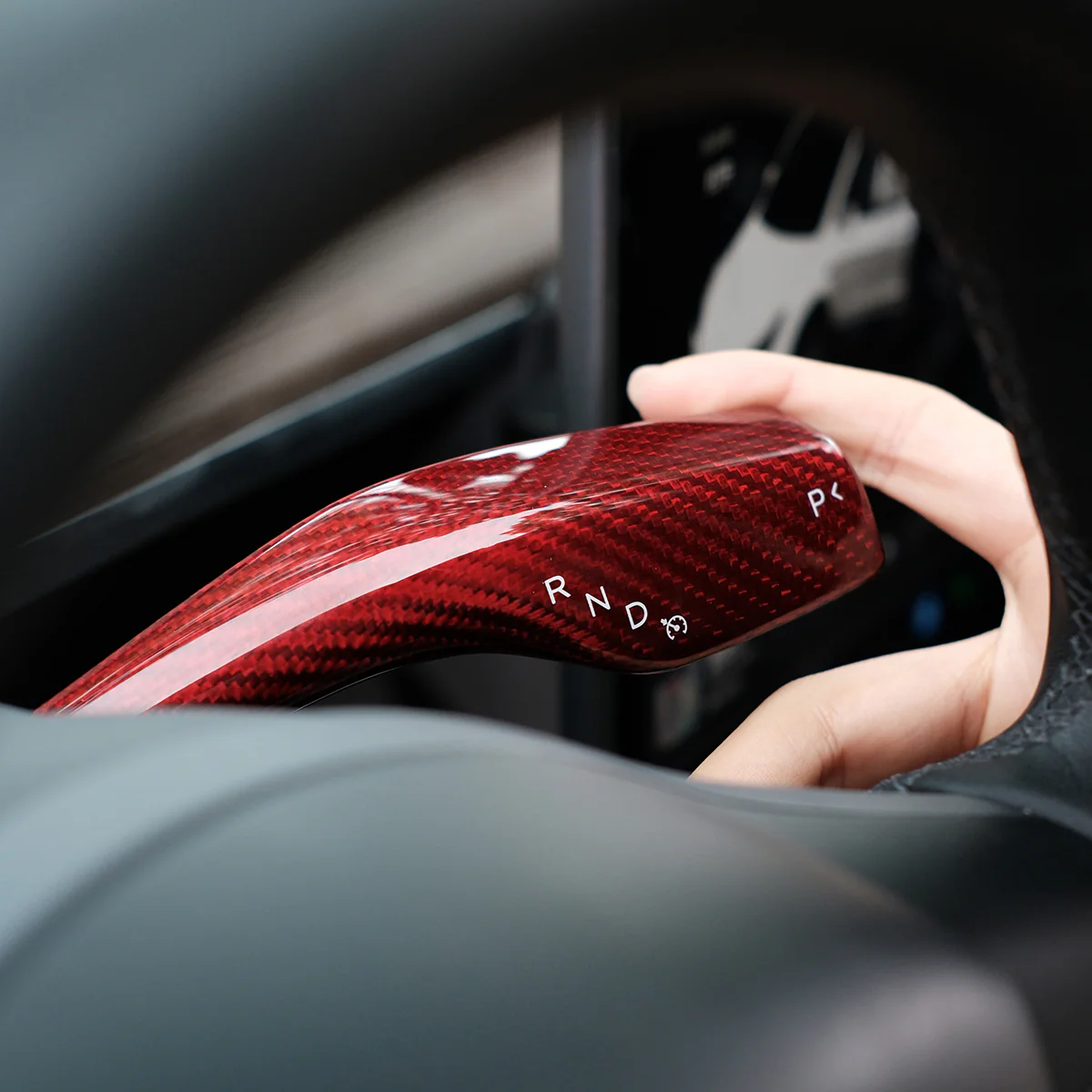 Real Carbon Fiber Stalk Cover for Model 3/Y - Image 5