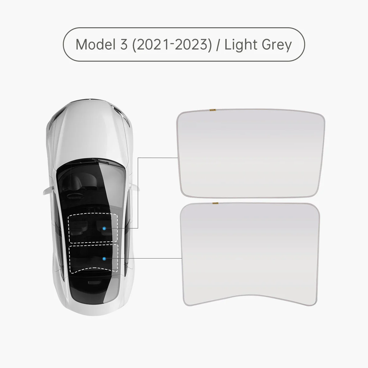 Glass Roof Sunshade for Model 3 - Image 10