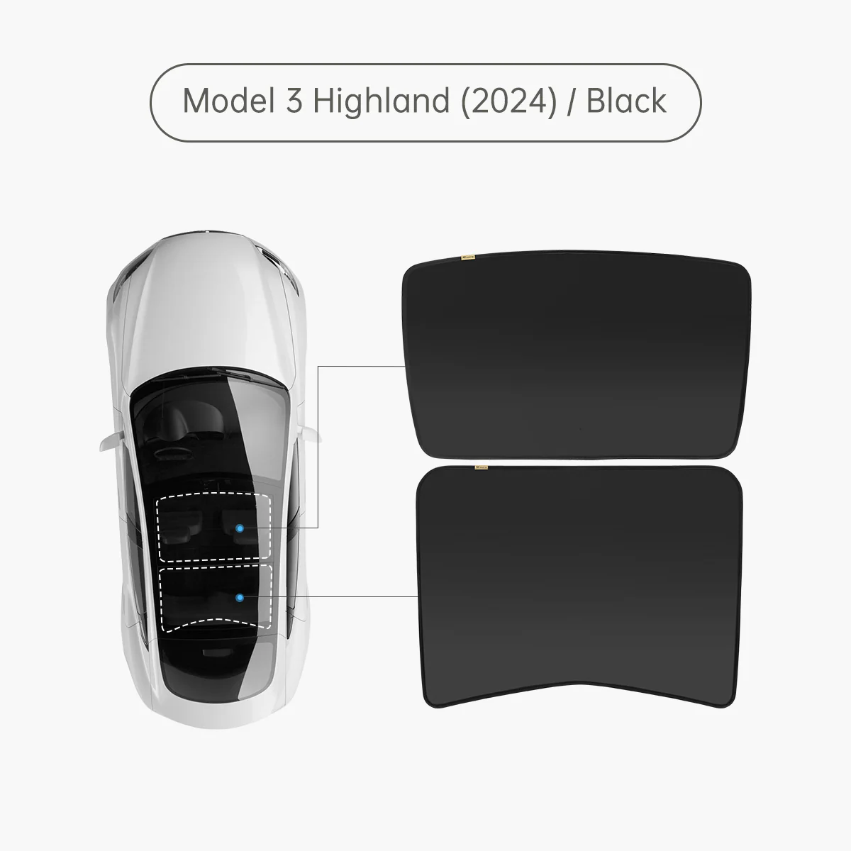 Glass Roof Sunshade for Model 3 - Image 11
