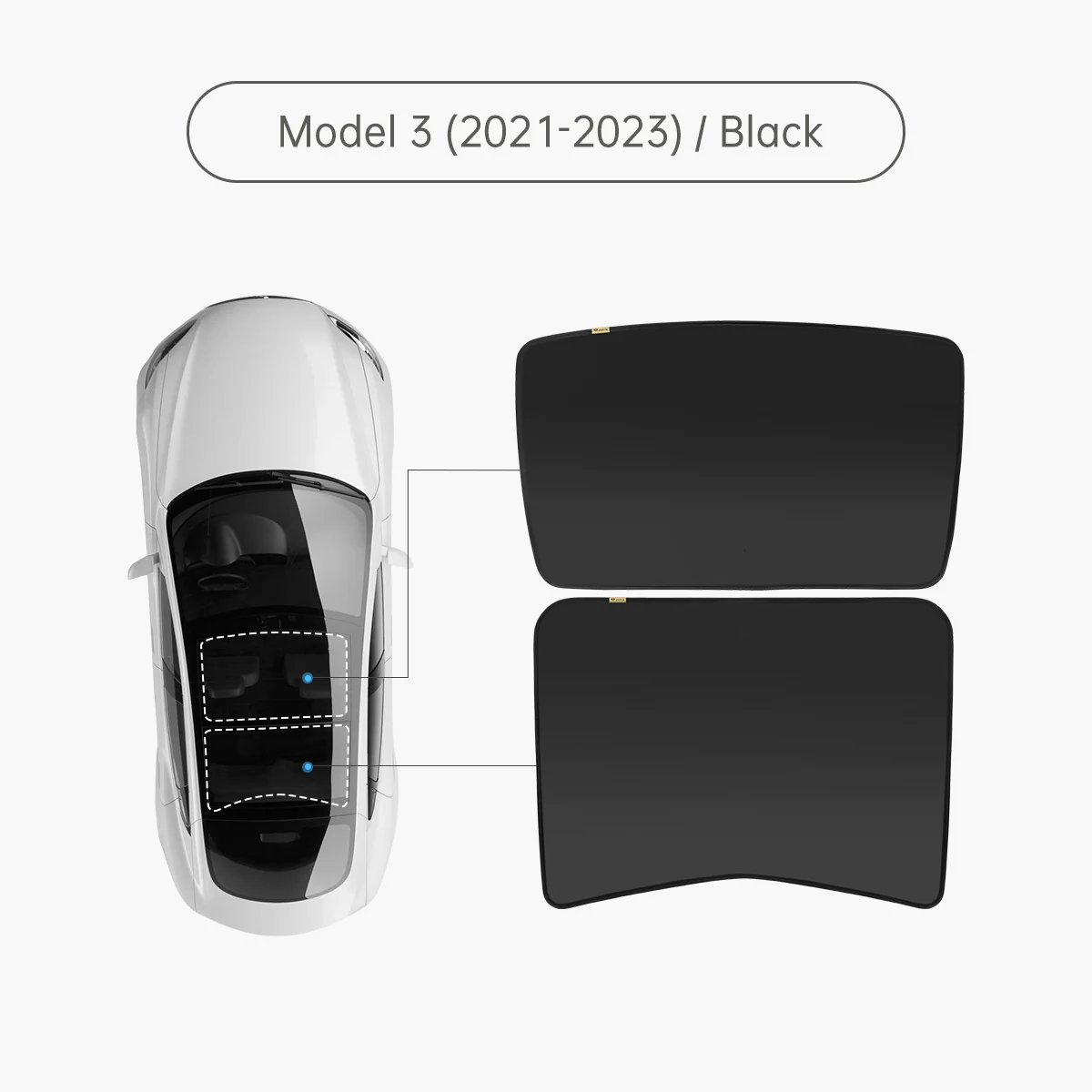 Glass Roof Sunshade for Model 3 - Image 9