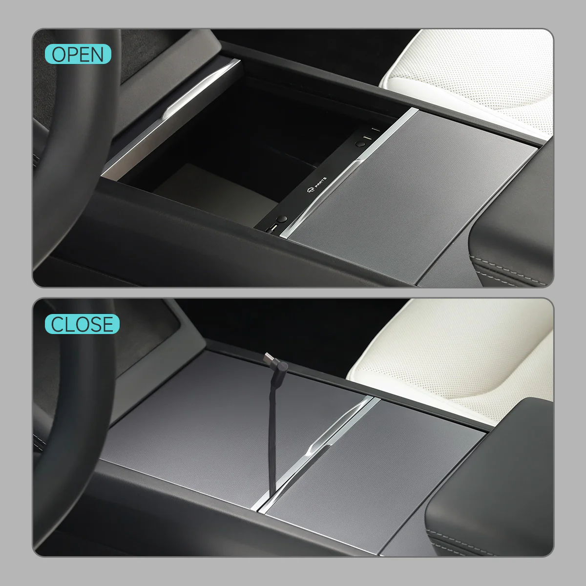 Muti-Ports Hidden Center Console USB Charging Hub for Model 3/Y - Image 3