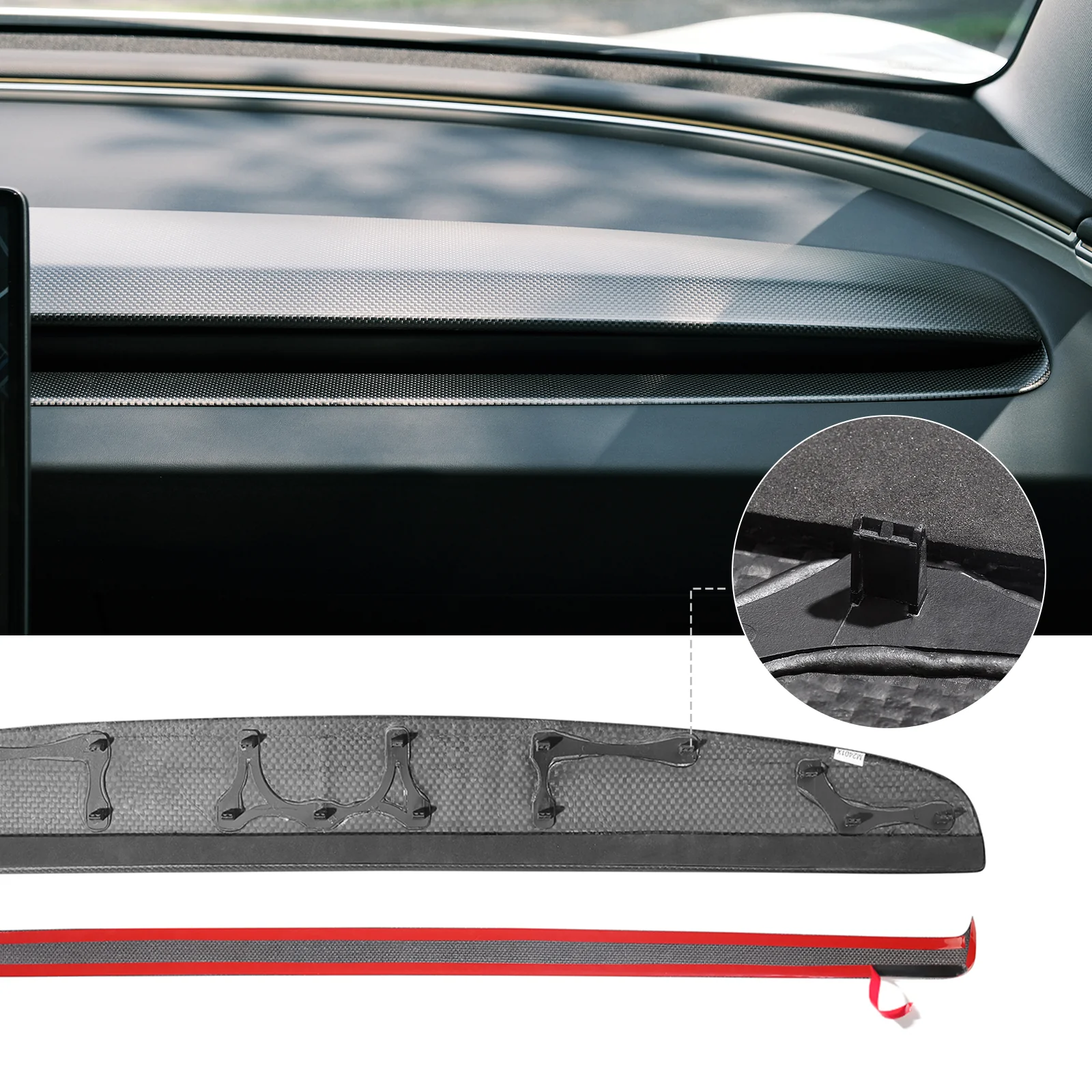 Real Carbon Fiber Dashboard for Model 3/Y - Image 4