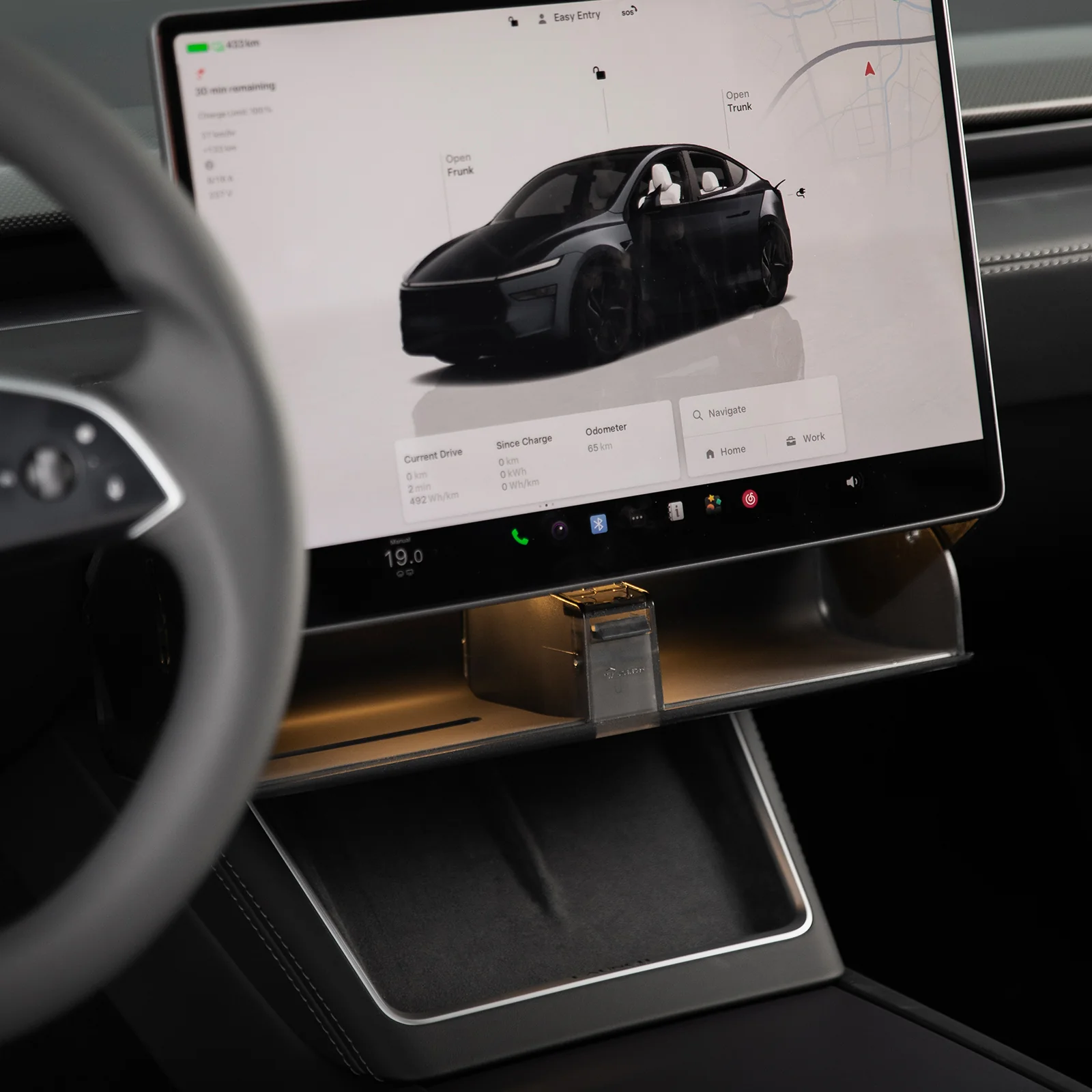 Hidden Magnetic Under Screen Storage Box for Model 3/Y - Image 19