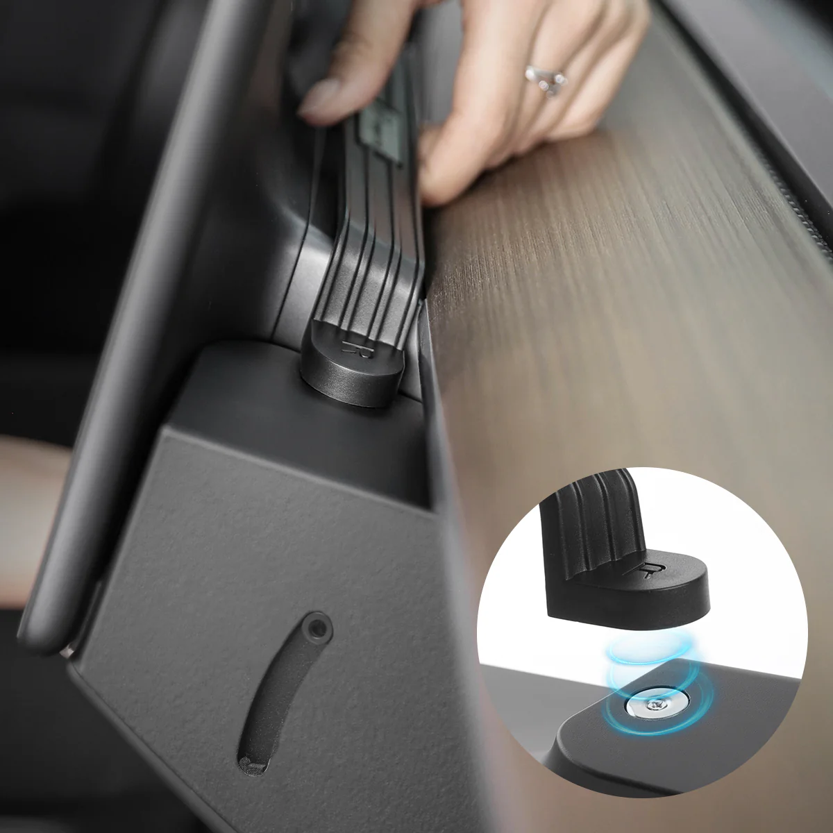 Hidden Magnetic Under Screen Storage Box for Model 3/Y - Image 3