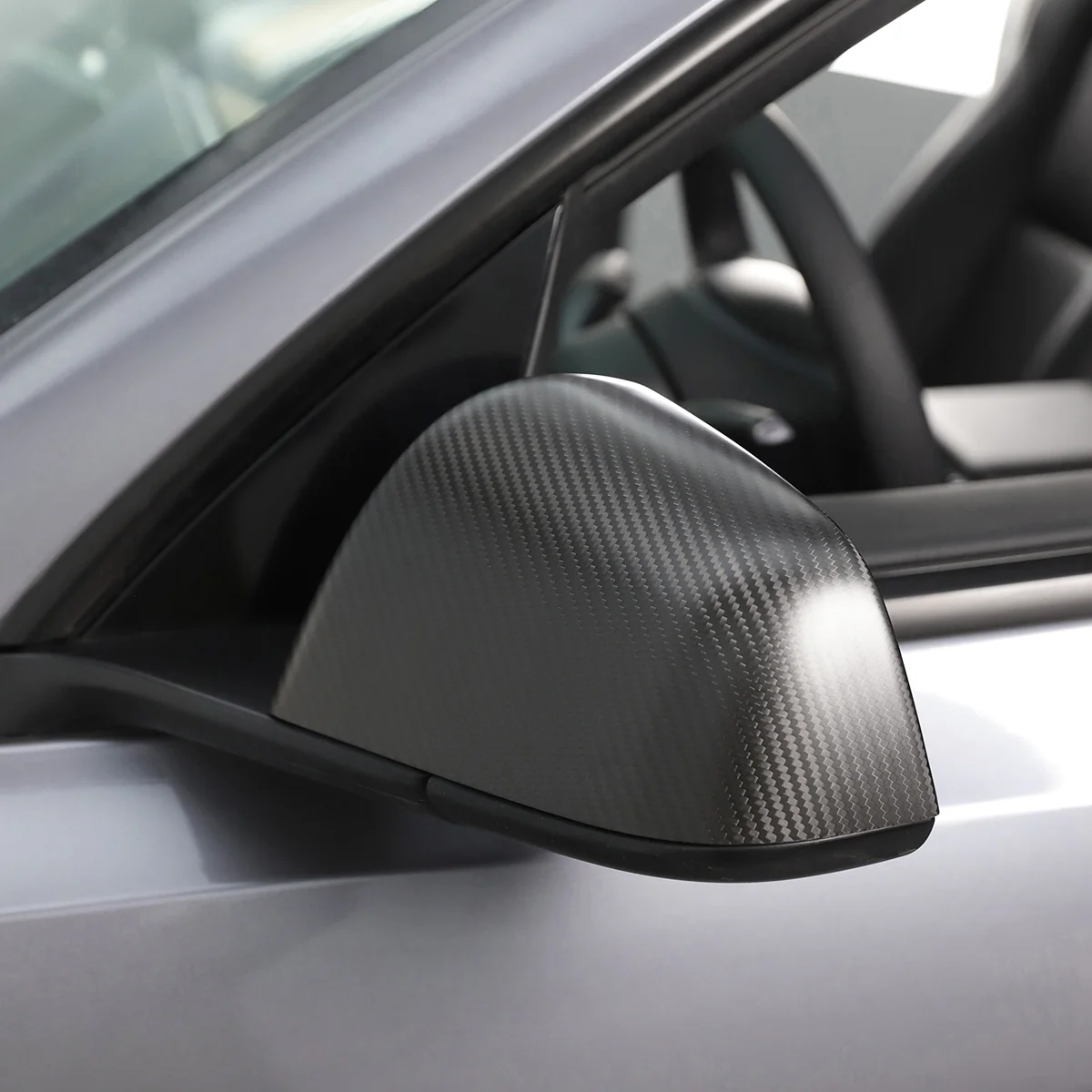 Real Carbon Fiber Side View Mirror Covers for Model 3/Y - Image 5