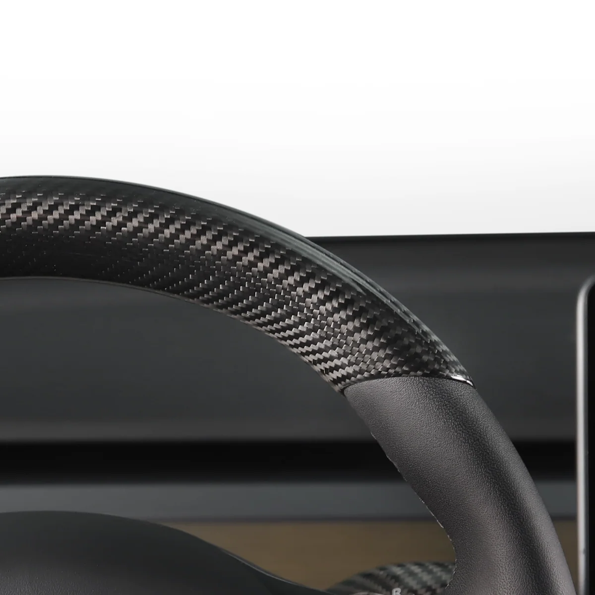 Real Carbon Fiber Steering Wheel Cover for Model 3/Y - Image 8