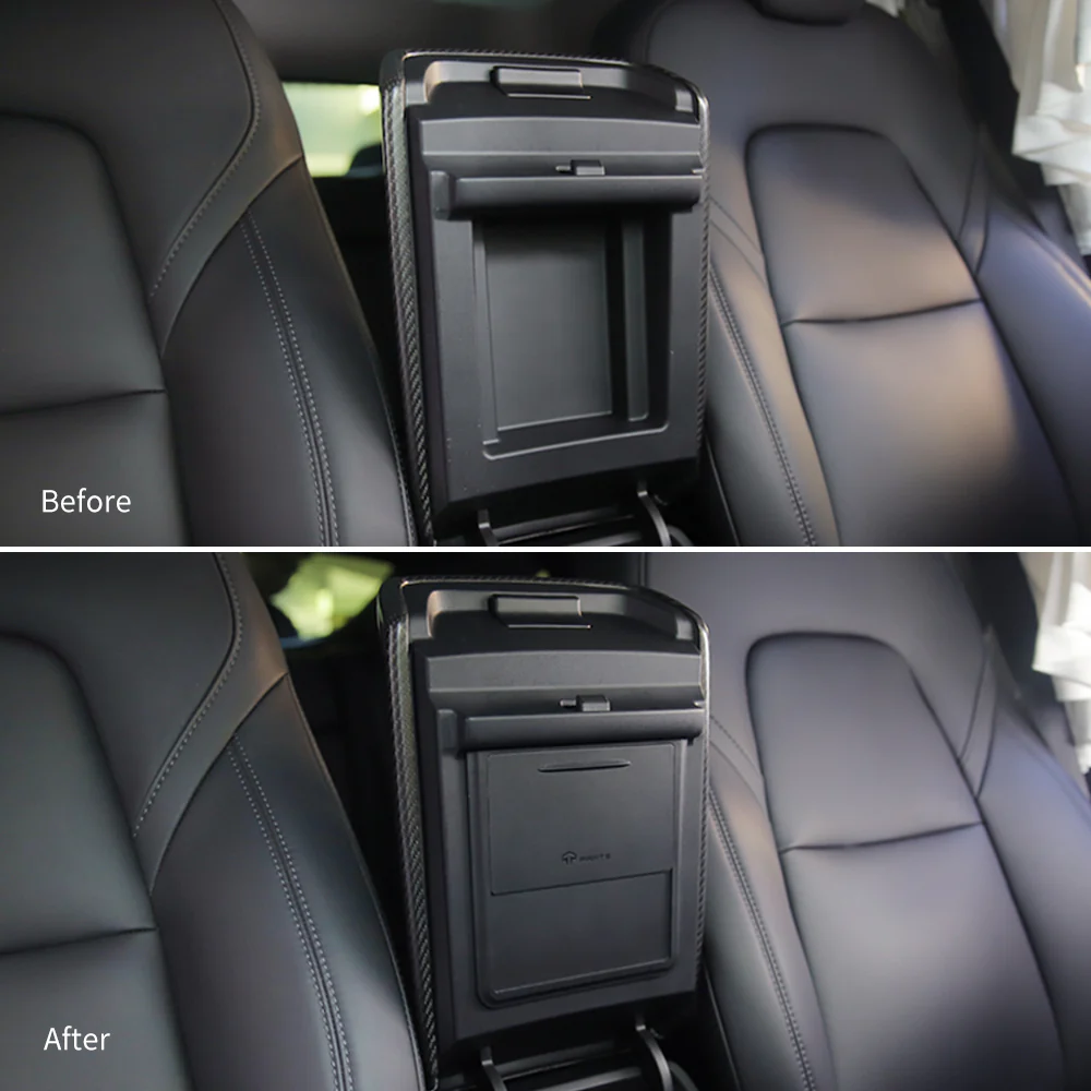 Magnetic Armrest Hidden Storage Compartment for Model 3/Y - Image 4
