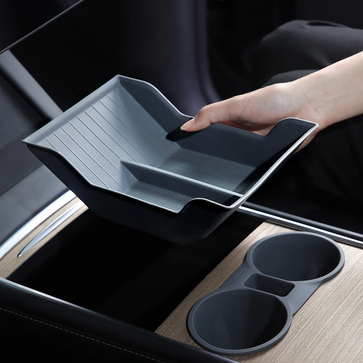 Center Console/Armrest TPE Bottom Pad for Model 3/Y - Image 4