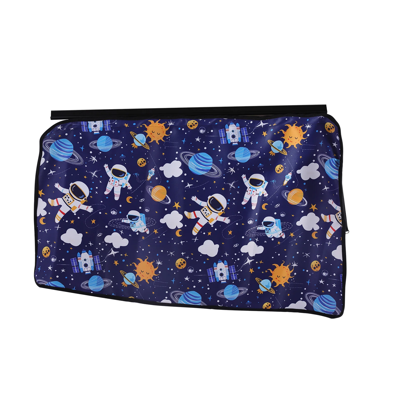 Rear Side Sunshade Curtain with Cartoon Astronaut and Planet Prints for Model 3/Y - Image 3