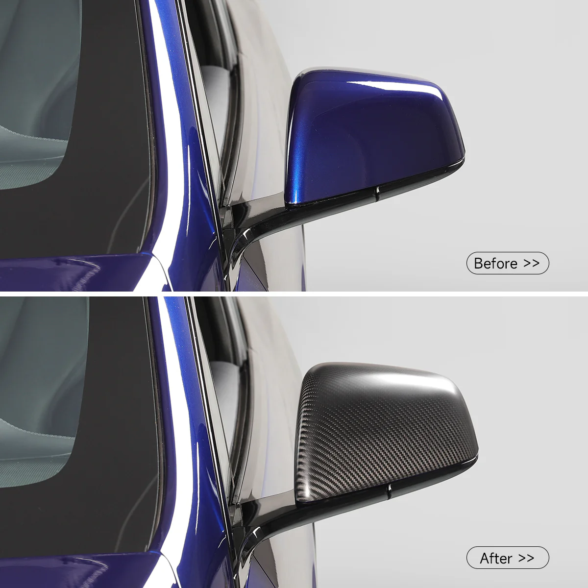 Real Carbon Fiber Side View Mirror Covers for Model S/X - Image 5