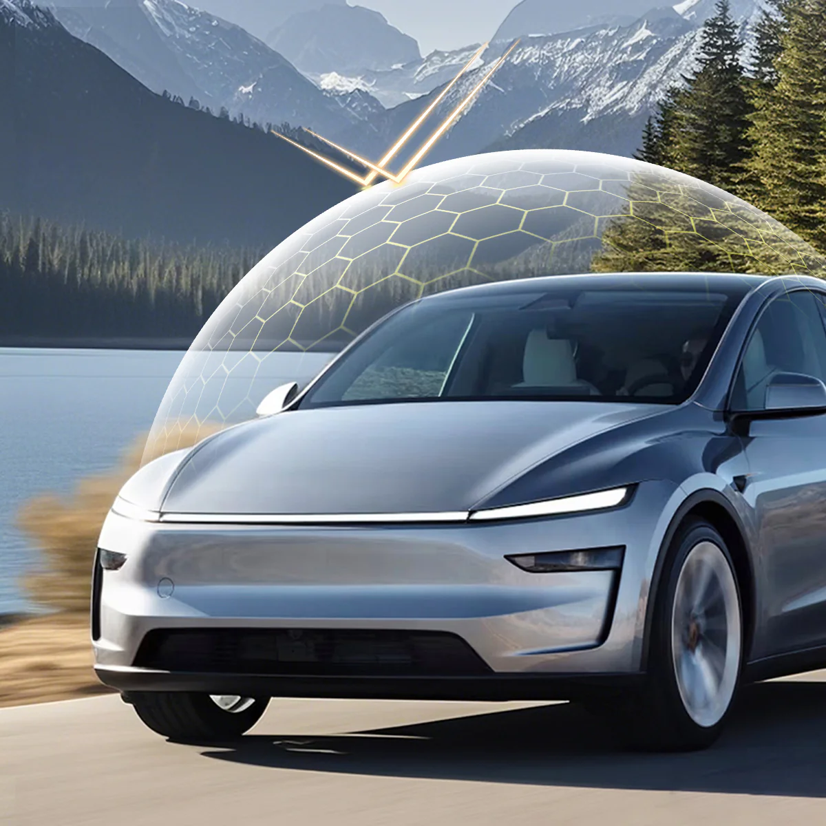 Glass Roof Sunshade for Model Y - Image 8