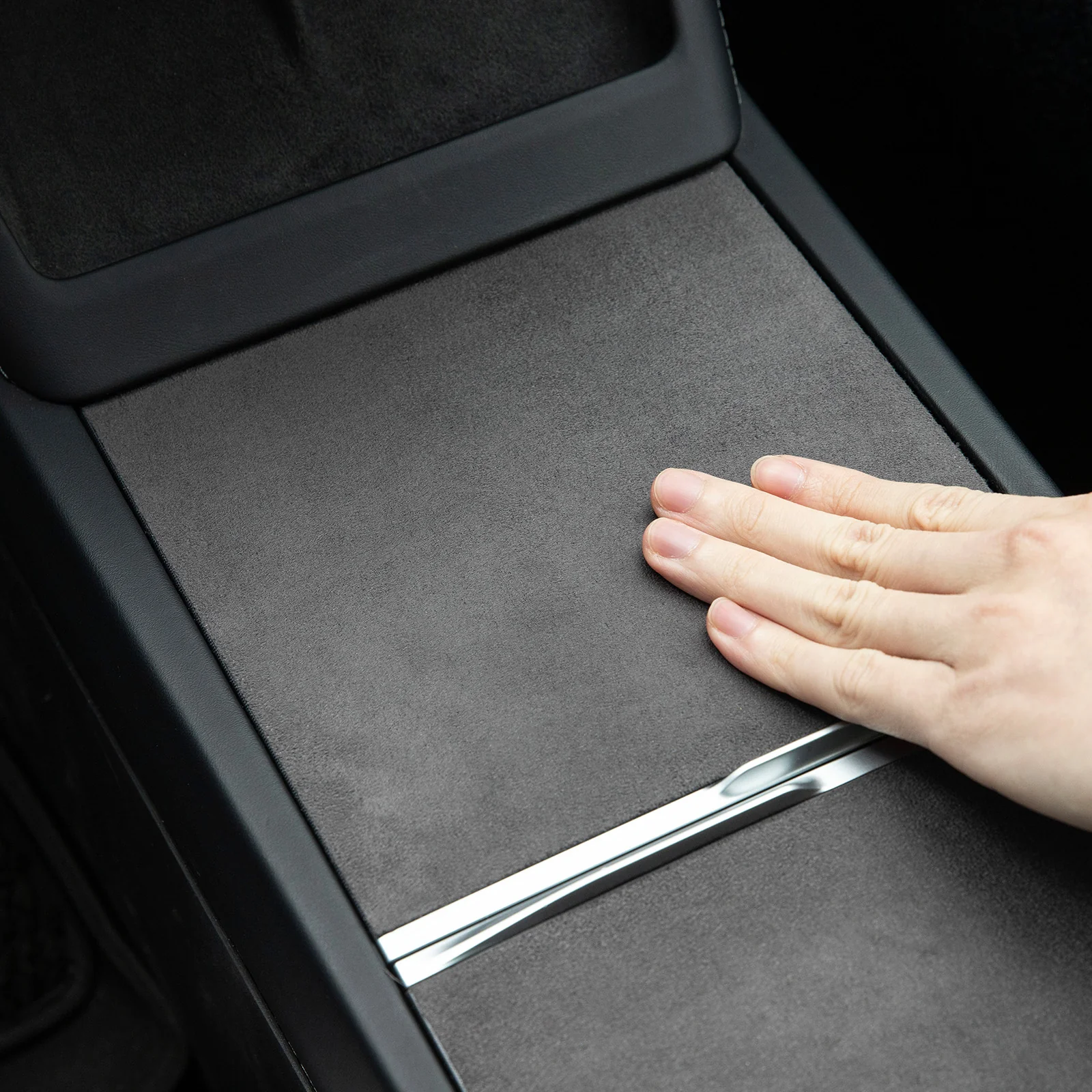 Suede Center Console Cover for Model 3/Y - Image 6
