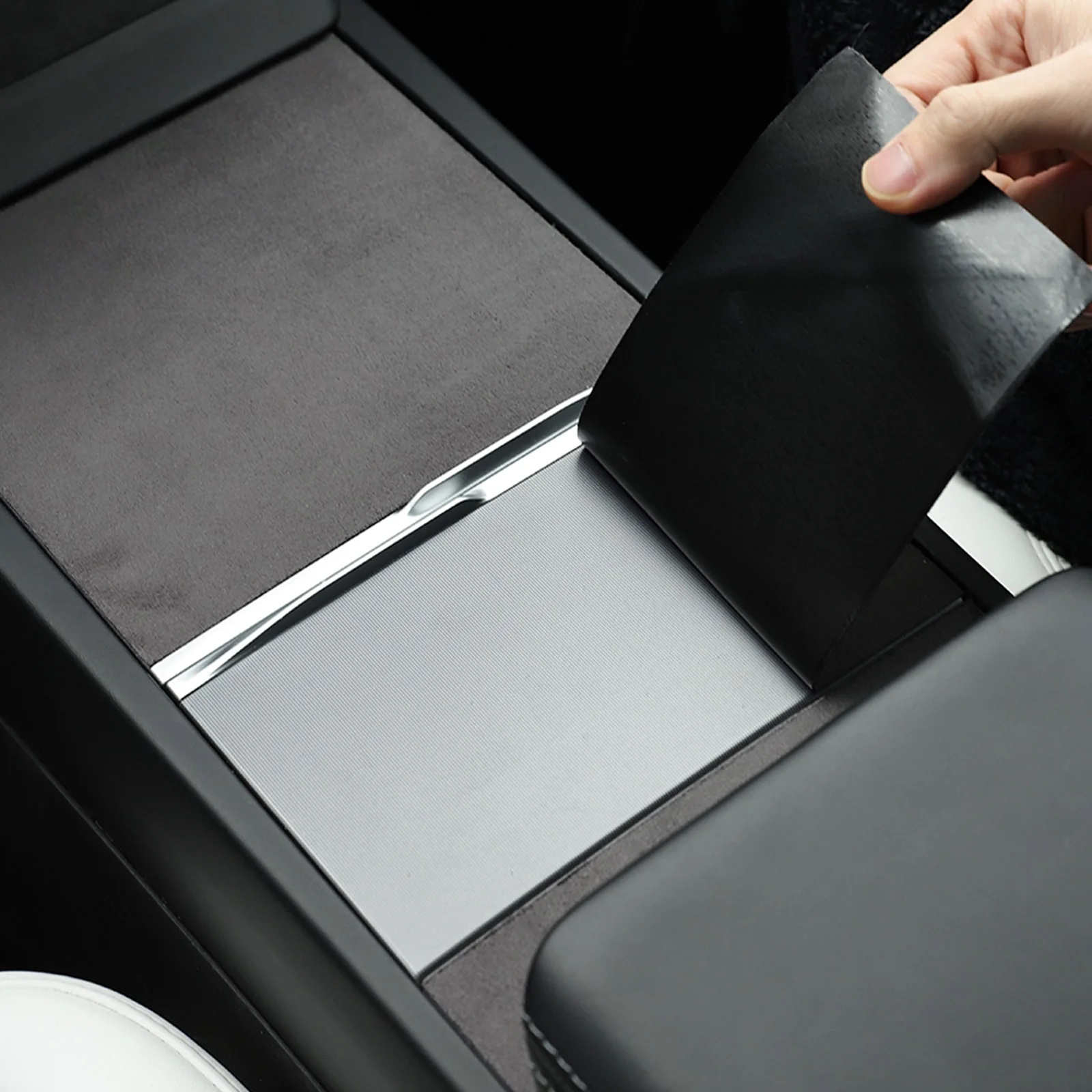 Suede Center Console Cover for Model 3/Y - Image 8