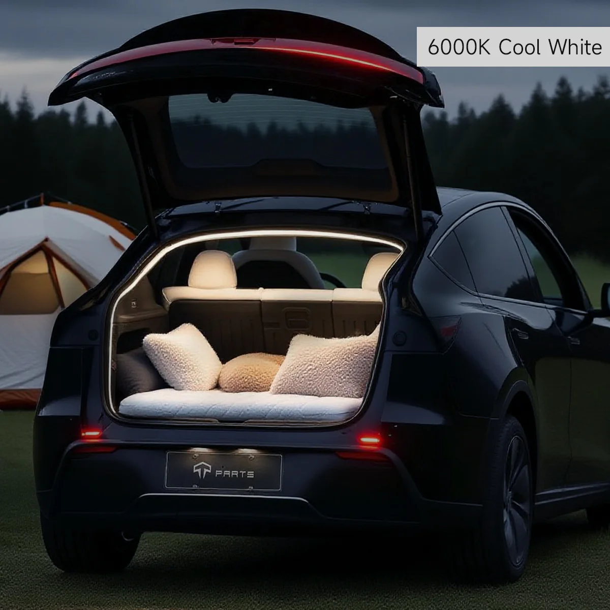 Dual-Mode Trunk LED Strip – Warm & Cool White for Model Y (3000K & 6000K) - Image 4