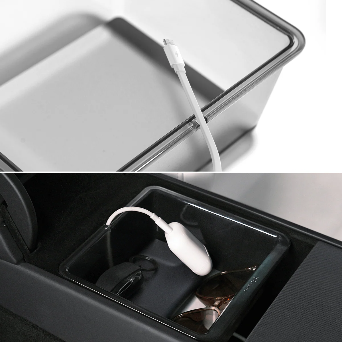 Armrest Clear Storage Box/Center Console Clear Storage Drawer for Model 3 - Image 4