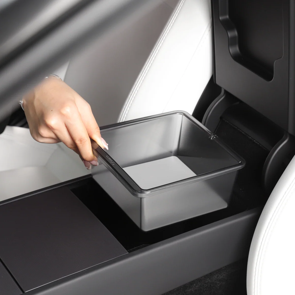 Armrest Clear Storage Box/Center Console Clear Storage Drawer for Model 3 - Image 6