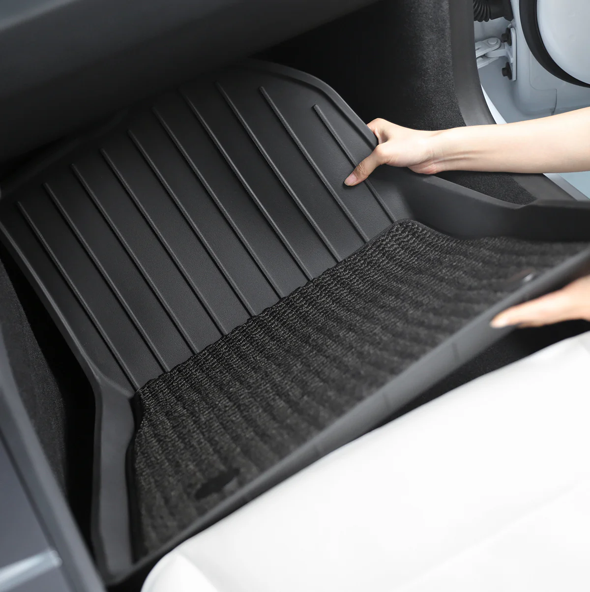 Dual-Layer Eco-Friendly All-Weather Interior Liners for Model 3 - Image 6