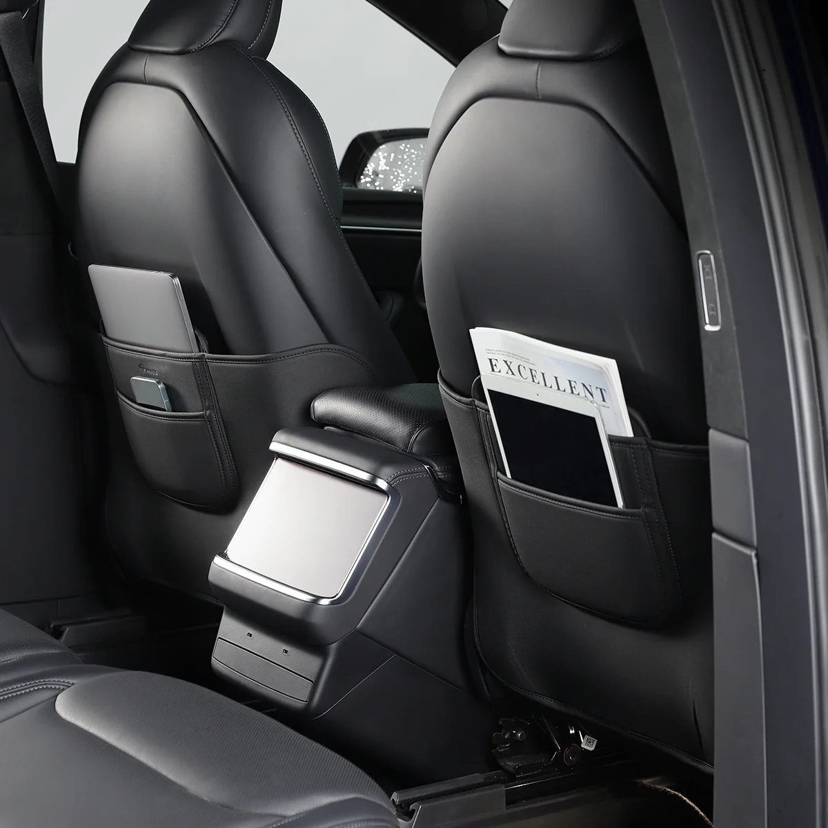 Leather Anti Kick Seat Back Protector for Model X - Image 7