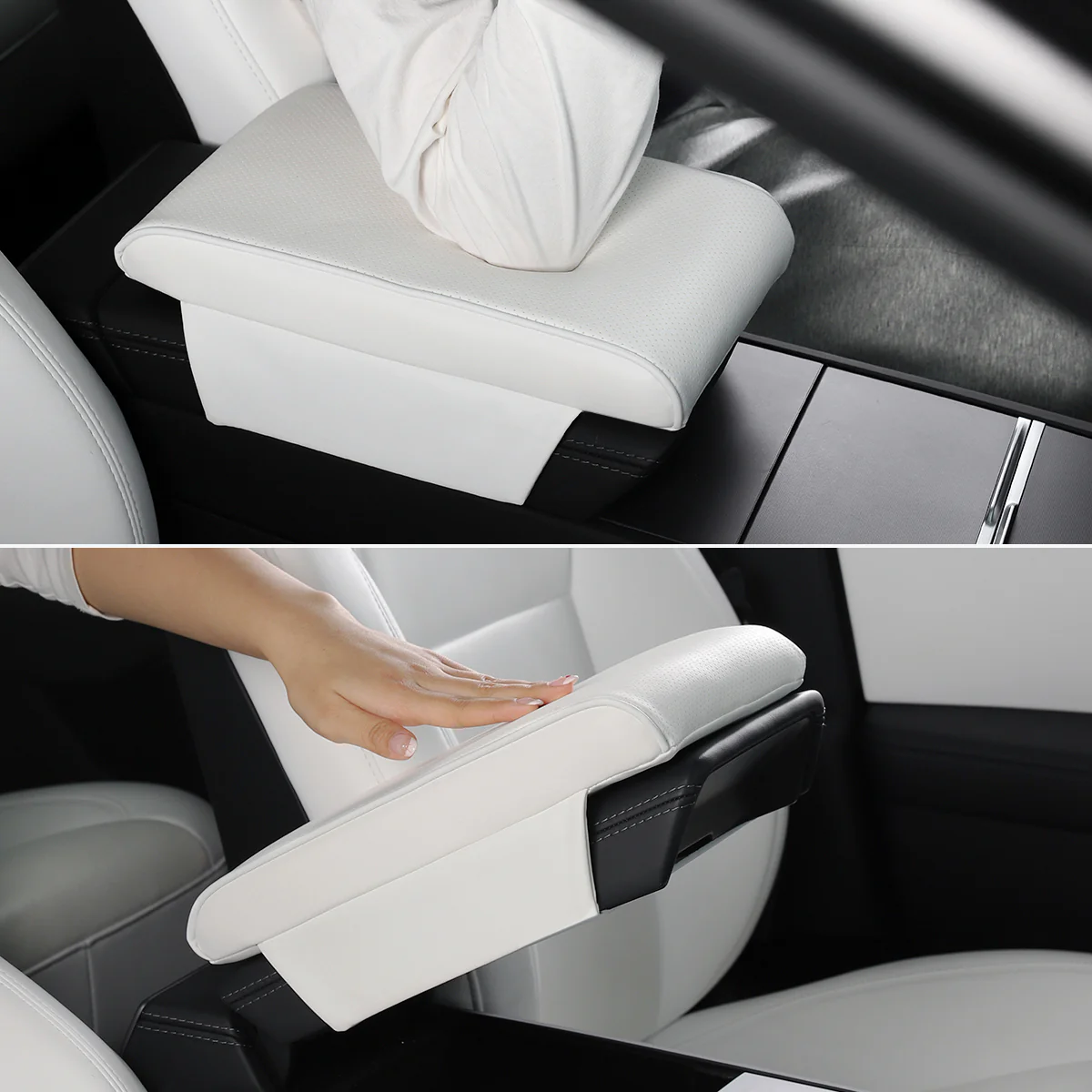 Leather Armrest Support Cushion for Model 3/Y/S/X - Image 6