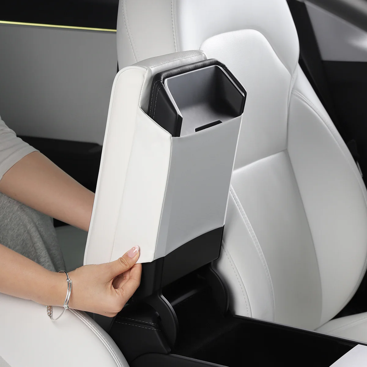 Leather Armrest Support Cushion for Model 3/Y/S/X - Image 9