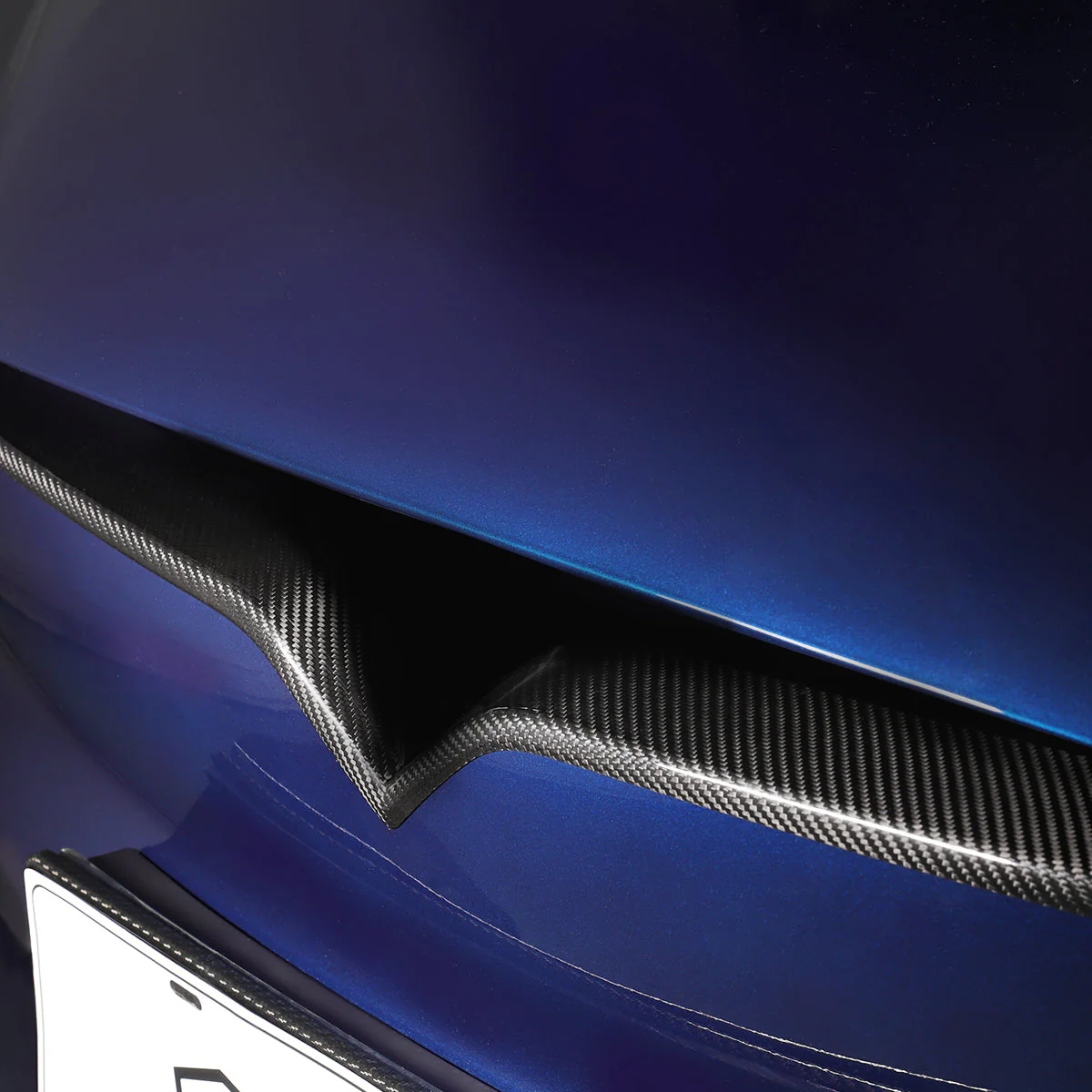 Real Carbon Fiber Front Center Grille Trim Cover for Model X - Image 3