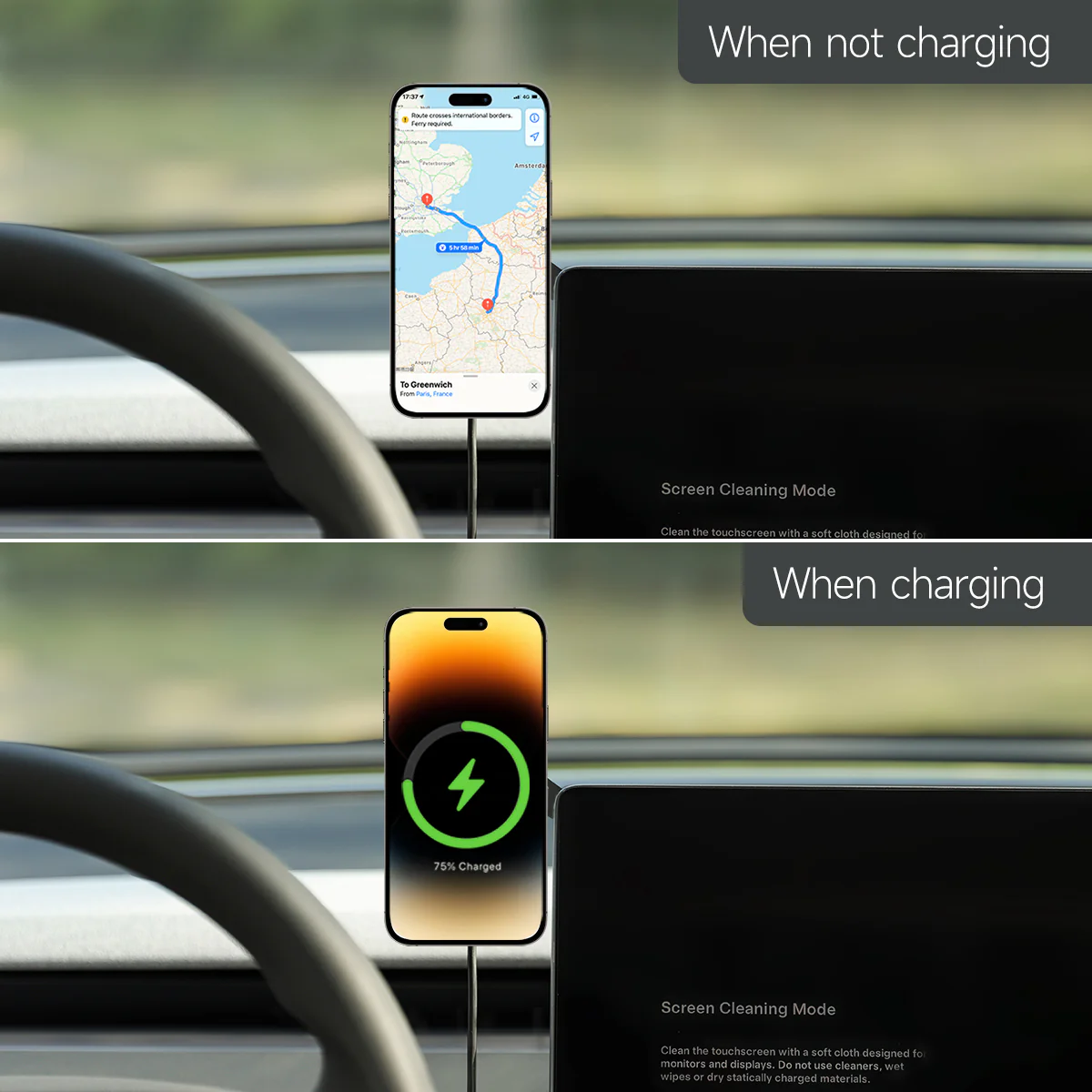 Vacuum Suction Phone Holder for Model 3/Y/S/X - Image 4